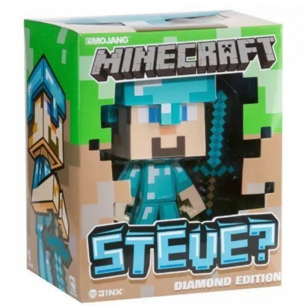 Jinx Minecraft Diamond Steve 6” Toy n Sword NEW